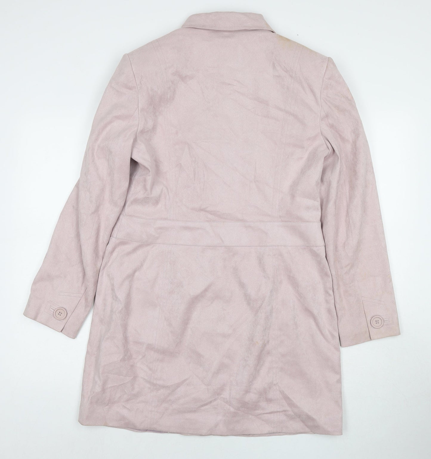 NEXT Womens Pink Pea Coat Coat Size 14 Button