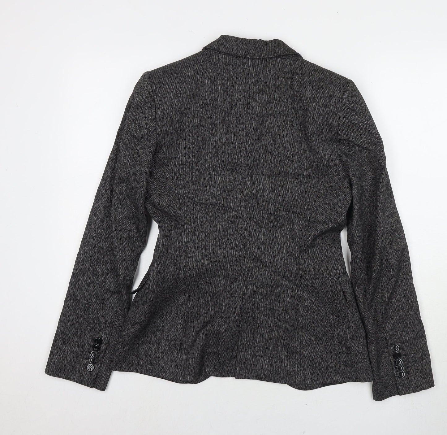 Zara Womens Grey Jacket Blazer Size M Button