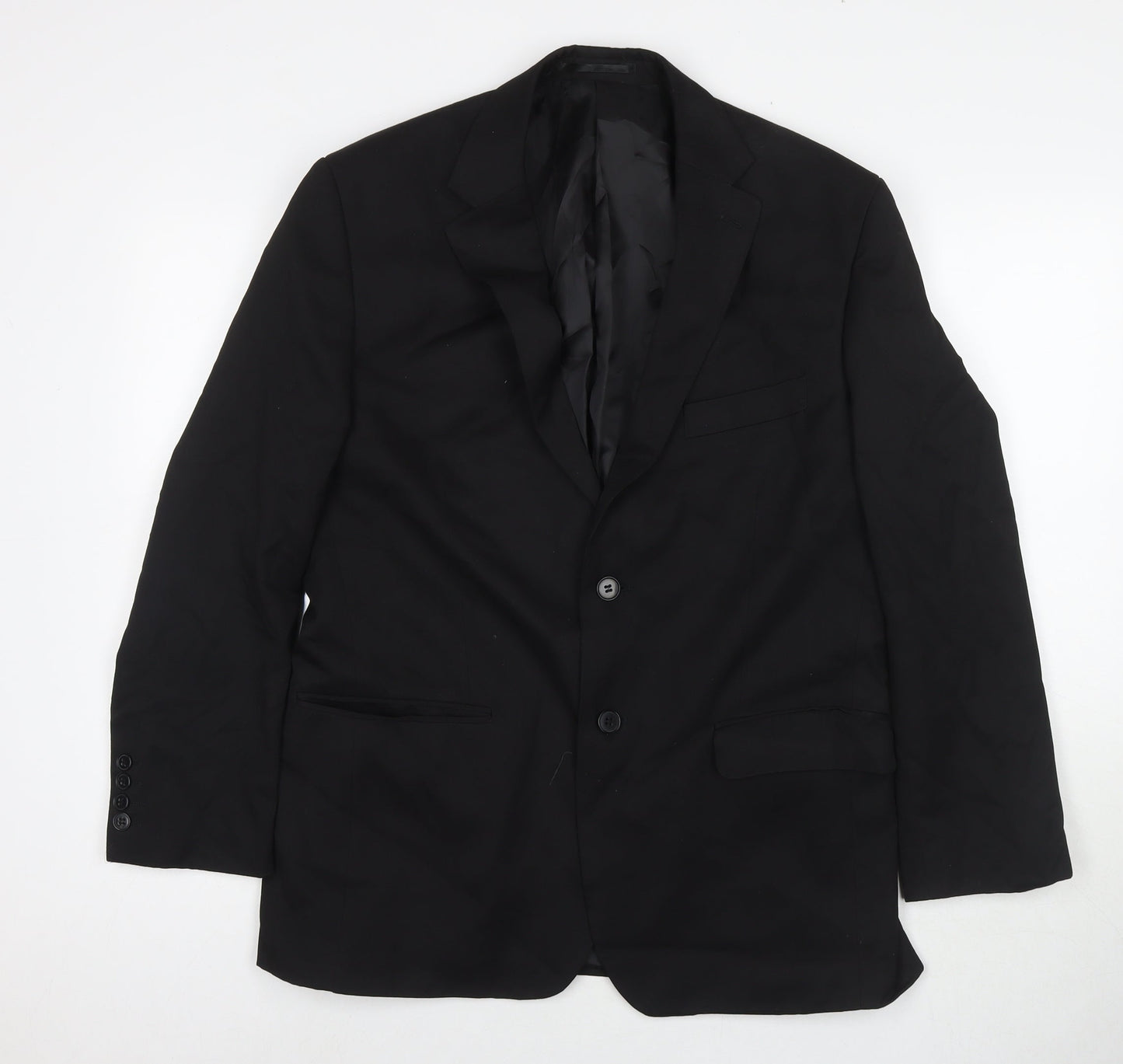 Burton Mens Black Polyester Jacket Suit Jacket Size 40 Regular