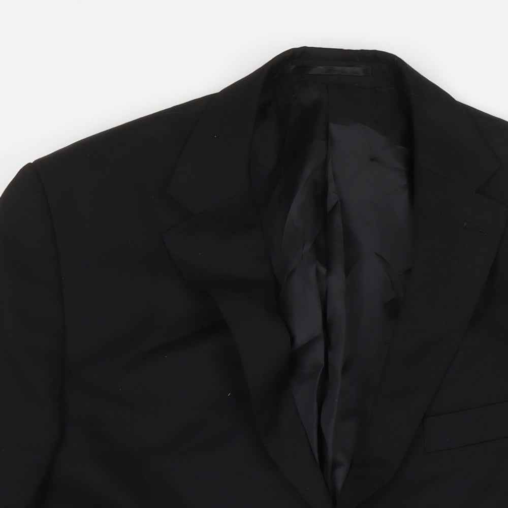 Burton Mens Black Polyester Jacket Suit Jacket Size 40 Regular