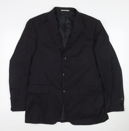 NEXT Mens Black Wool Jacket Suit Jacket Size 40 Regular