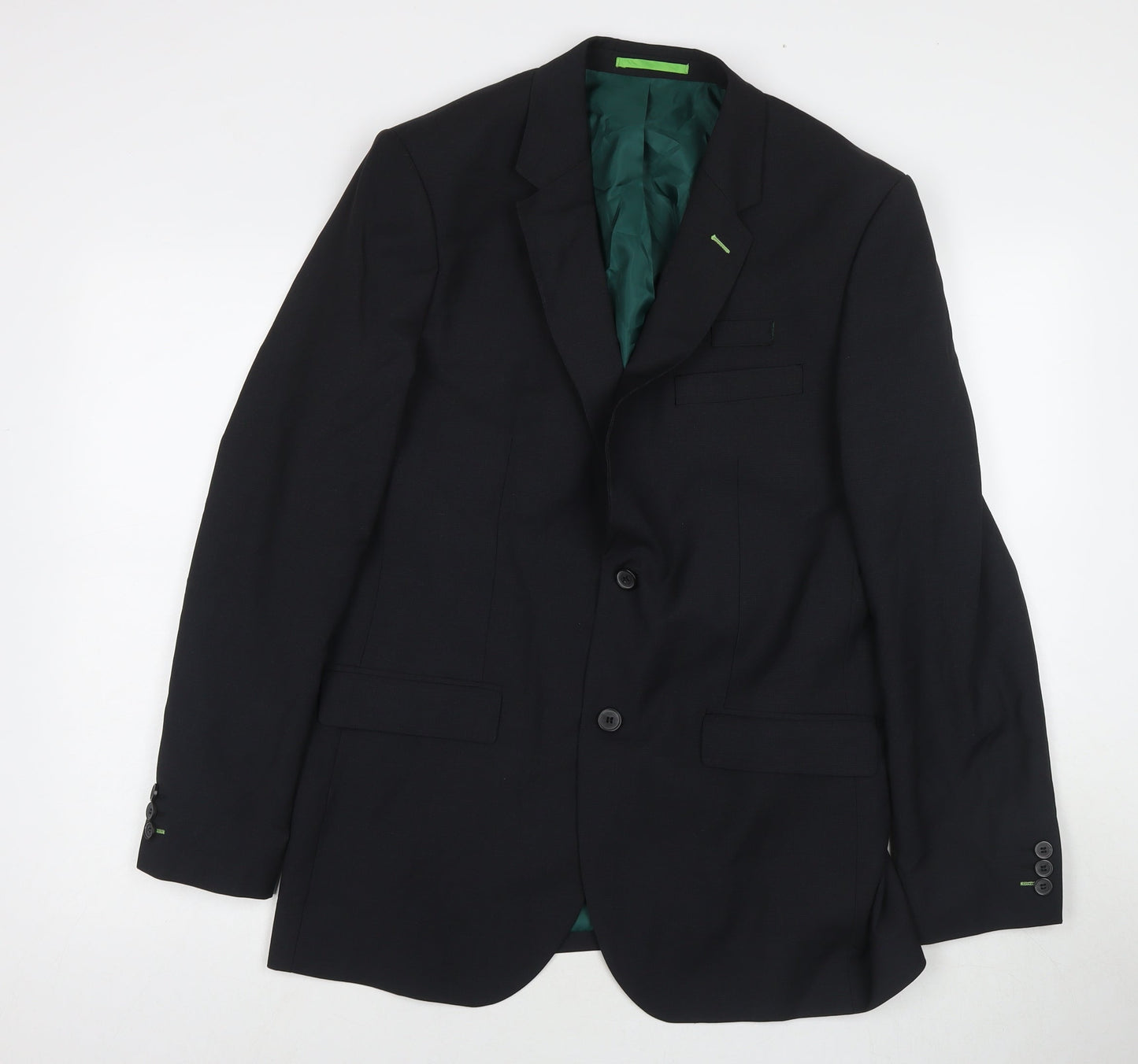 Dimensions Mens Black Polyester Jacket Suit Jacket Size 40 Regular