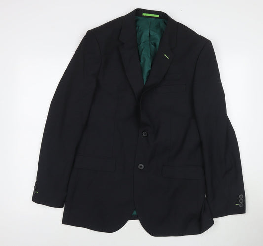 Dimensions Mens Black Polyester Jacket Suit Jacket Size 40 Regular