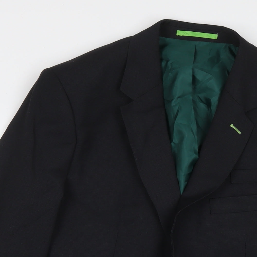 Dimensions Mens Black Polyester Jacket Suit Jacket Size 40 Regular