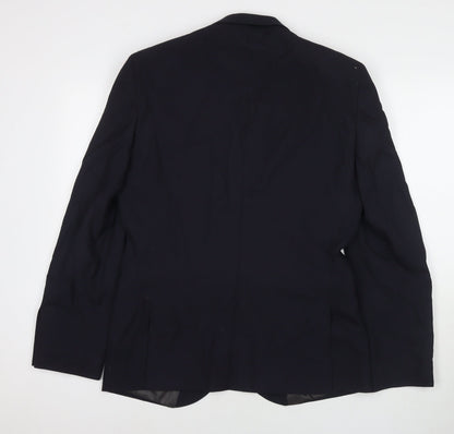 Next Mens Blue Polyester Jacket Suit Jacket Size 40 Regular