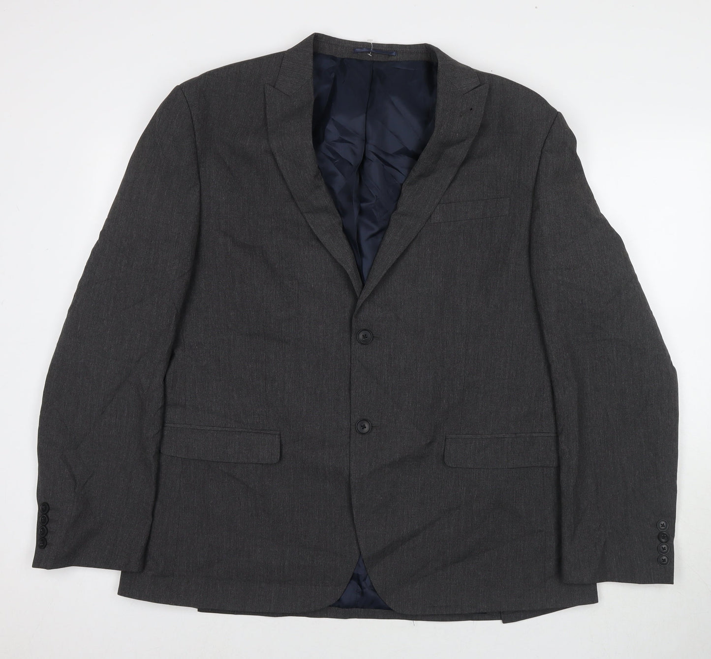 NEXT Mens Grey Polyester Jacket Suit Jacket Size 44 Regular