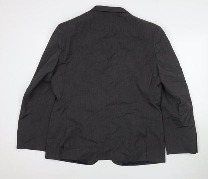 Next Mens Grey Polyester Jacket Suit Jacket Size 44 Regular