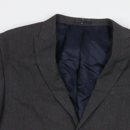Next Mens Grey Polyester Jacket Suit Jacket Size 44 Regular