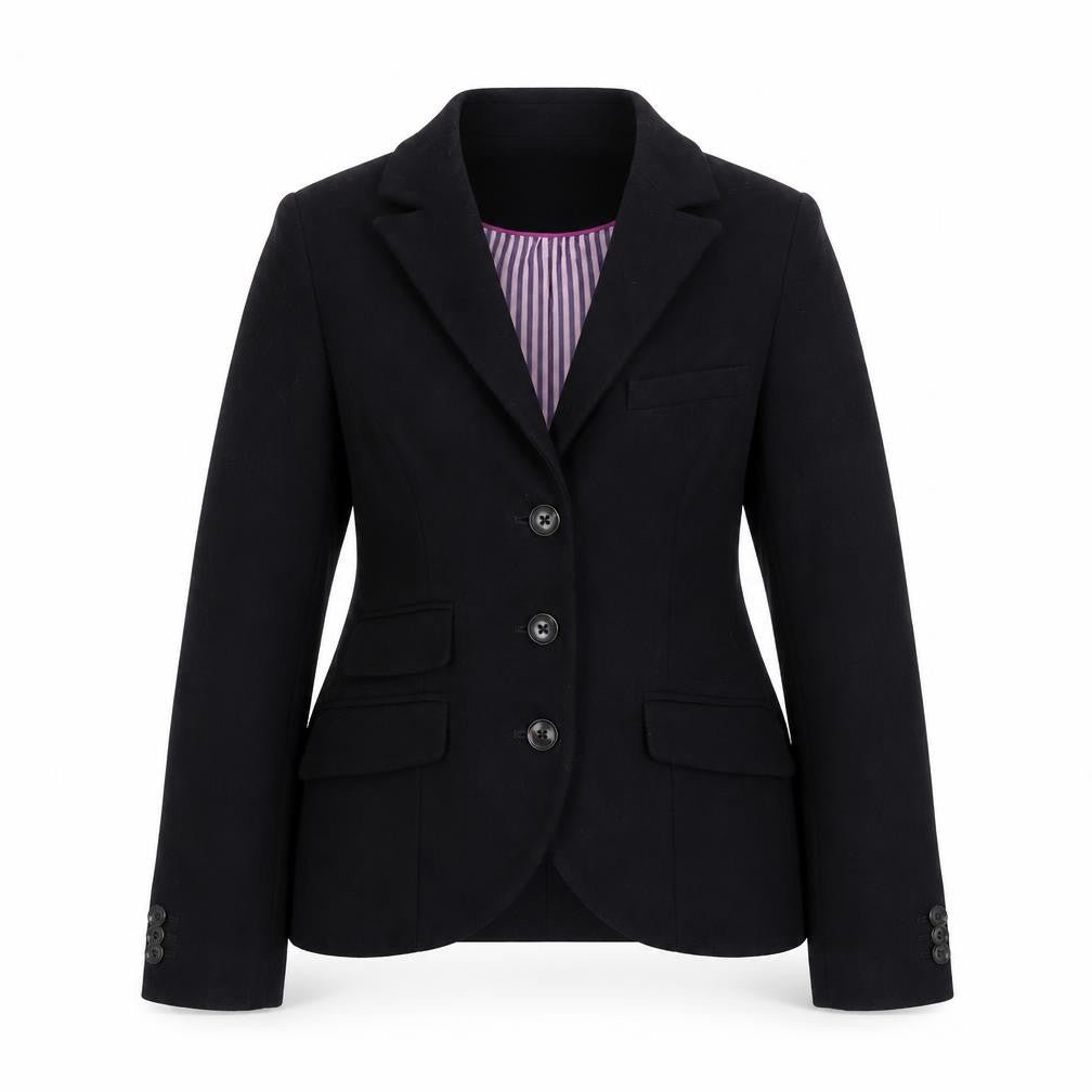 Jack Wills Womens Black Pea Coat Coat Size 8 Button