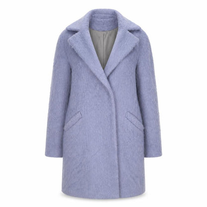 Topshop Womens Blue Overcoat Coat Size 6 Snap