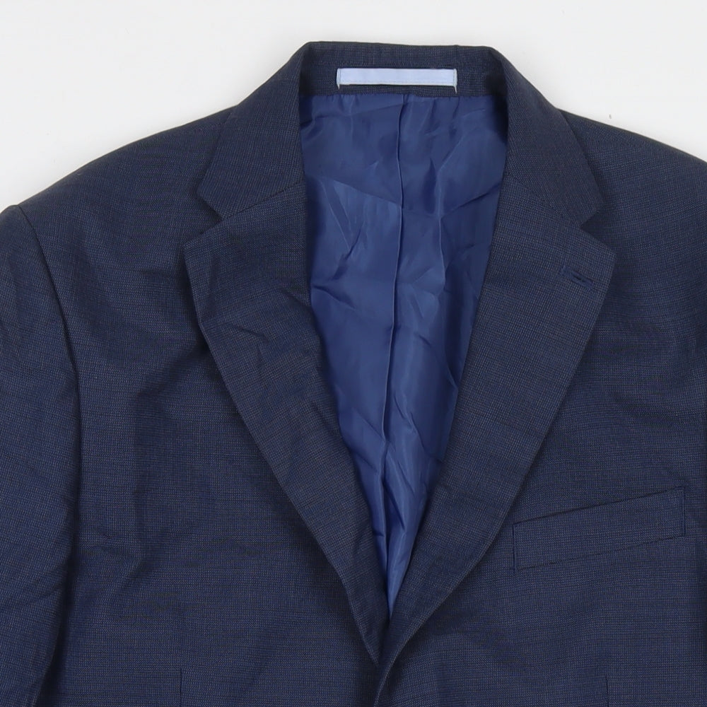 Marks and Spencer Mens Blue Wool Jacket Suit Jacket Size 40 Regular