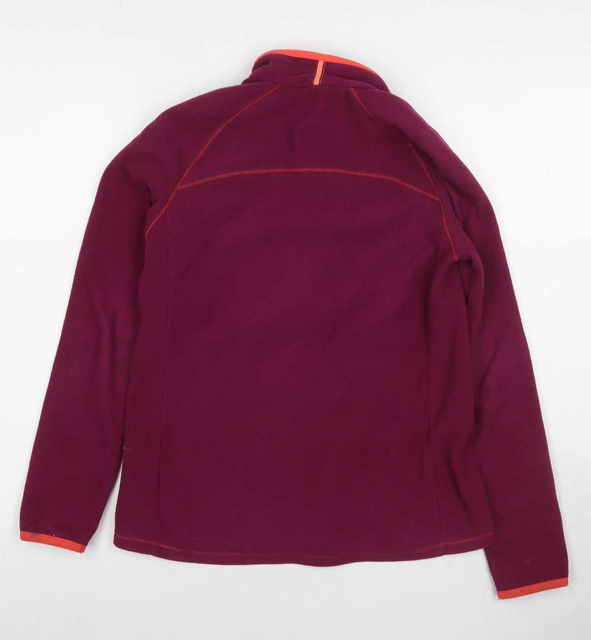 Back view of Decathlon girls’ purple jacket, size 12-13, years zip