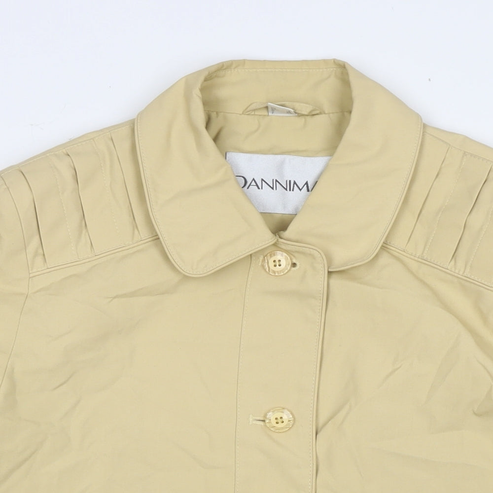 Dannimac Womens Beige Jacket Size 12 Button