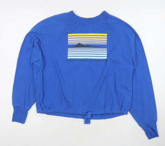 Old Navy Womens Blue Cotton Pullover Sweatshirt Size XS Pullover - Today Is Gonna Be A Good Day