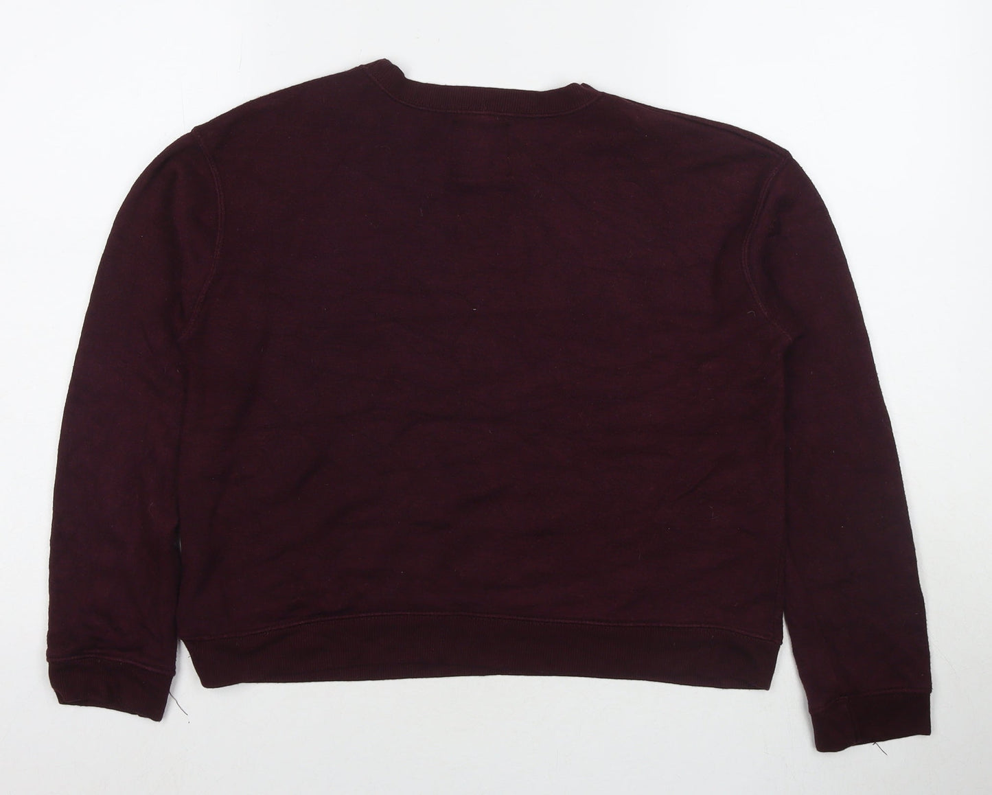 Pull&Bear Womens Red Viscose Pullover Sweatshirt Size M Pullover