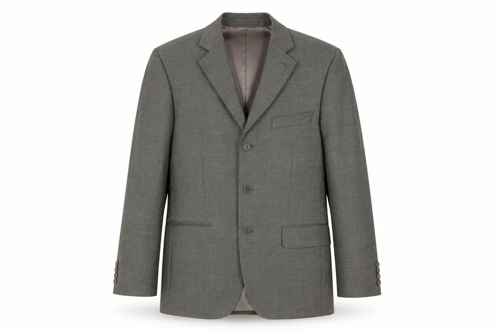 BHS Mens Grey Polyester Jacket Suit Jacket Size 38 Regular