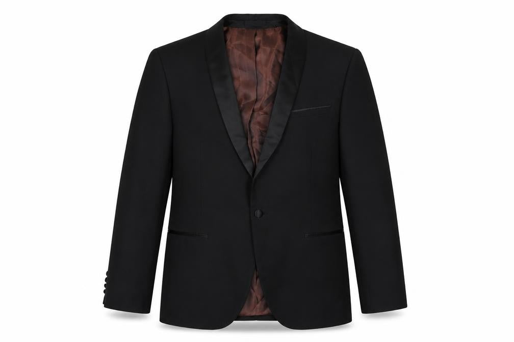 Cedarwood State Mens Black Polyester Jacket Suit Jacket Size 42 Regular