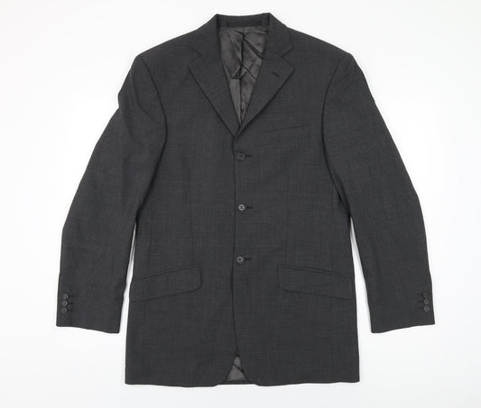 Marks and Spencer Mens Grey Polyester Jacket Suit Jacket Size 36 Regular