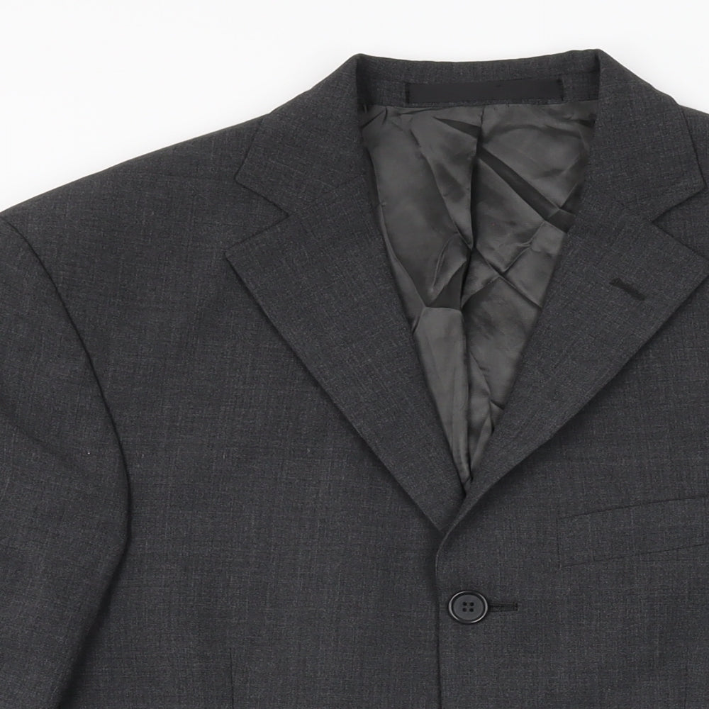 Marks and Spencer Mens Grey Polyester Jacket Suit Jacket Size 36 Regular