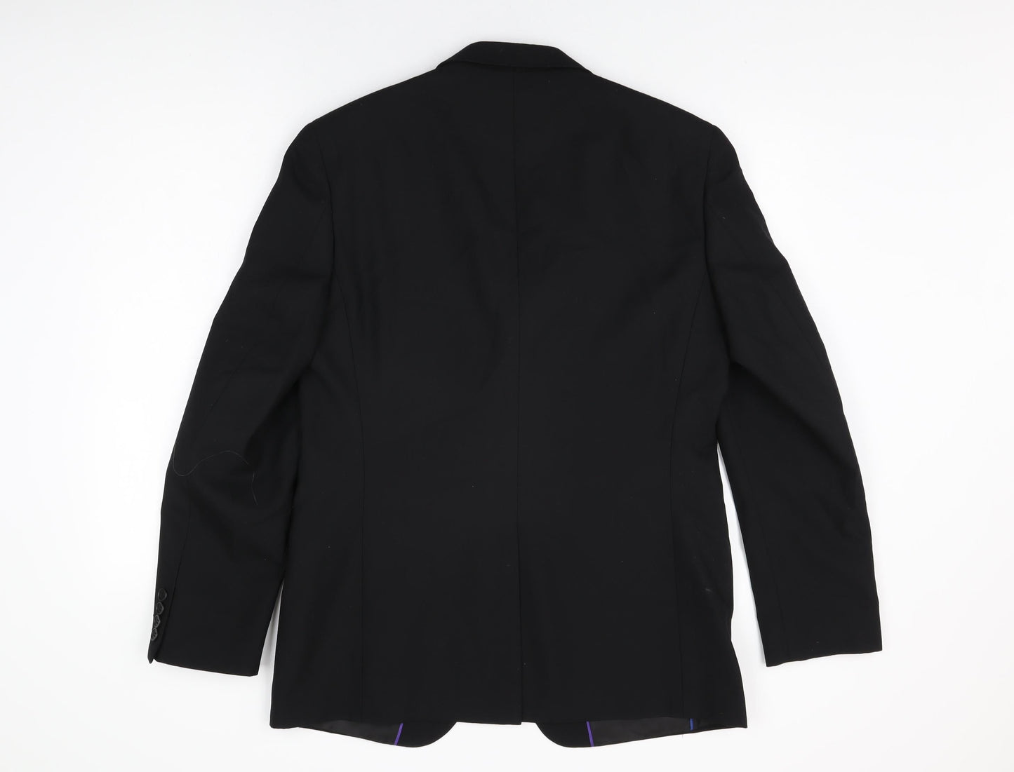 Marks and Spencer Mens Black Polyester Jacket Suit Jacket Size 40 Regular