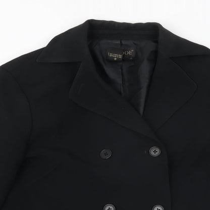 Episode Womens Black Jacket Coat Size 4 Button