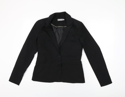 Fransa Womens Black Jacket Blazer Size 6 Button
