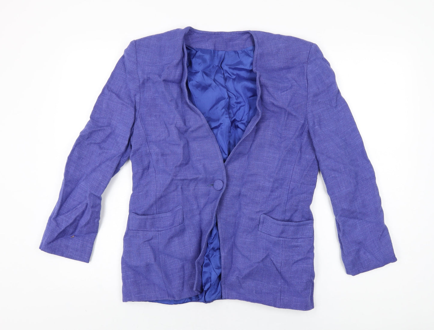 Libra Womens Blue Jacket Size 12 Button