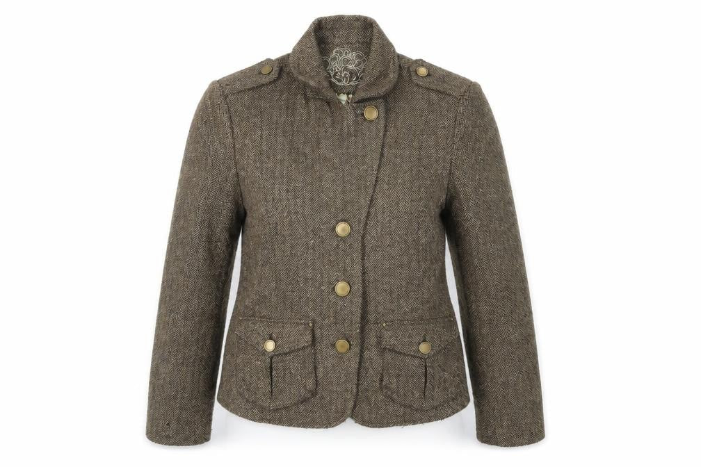CCDK Womens Brown Jacket Size 10 Button