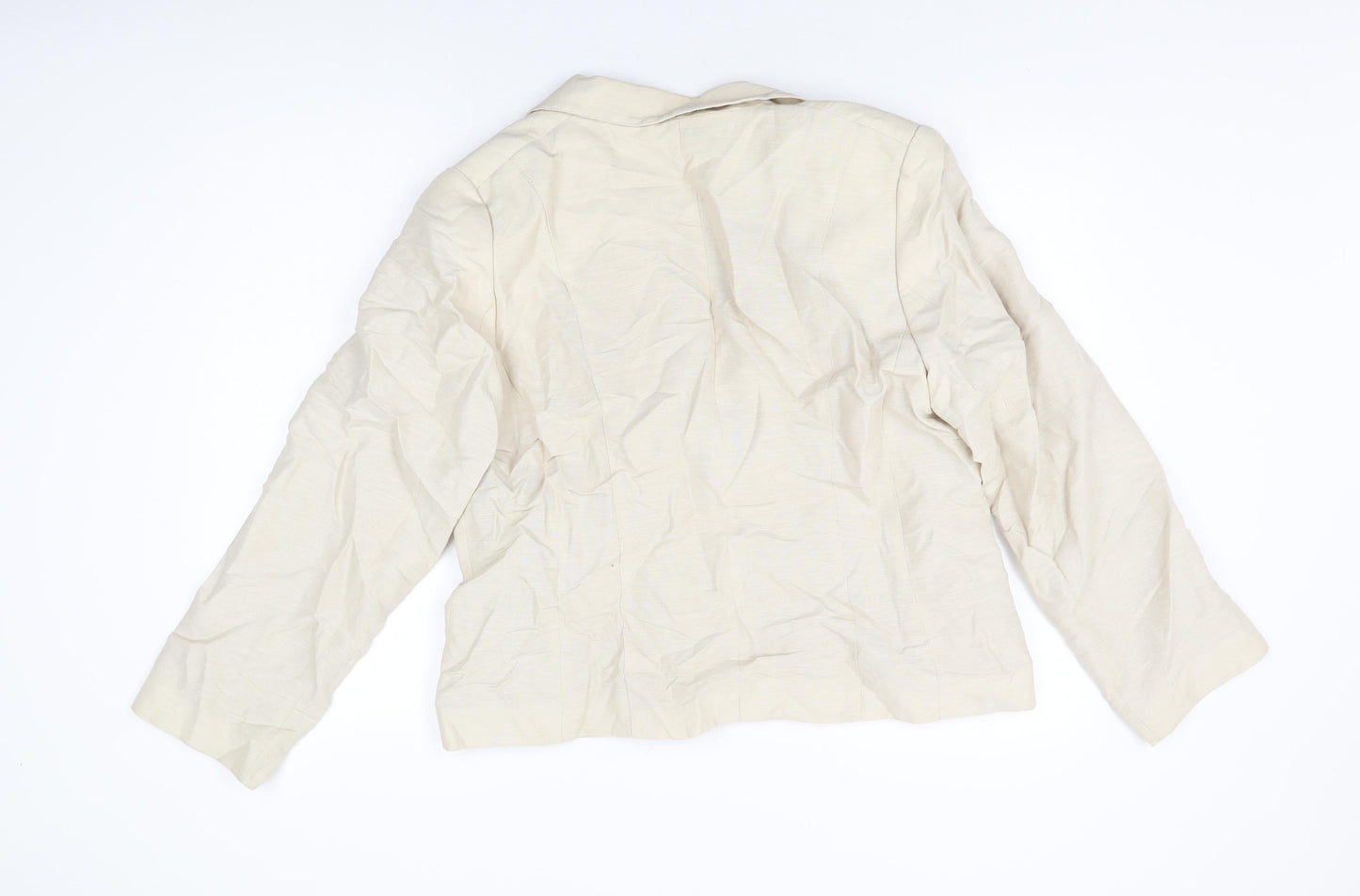 Planet Womens Beige Jacket Size 18 Button