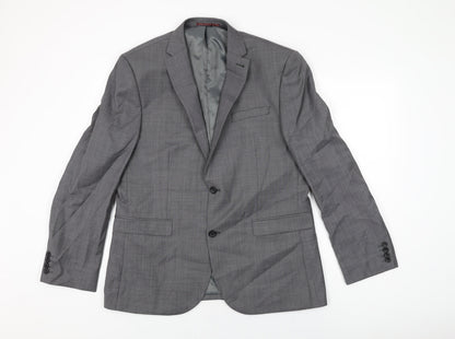 Next Mens Grey Polyester Jacket Suit Jacket Size 42 Regular