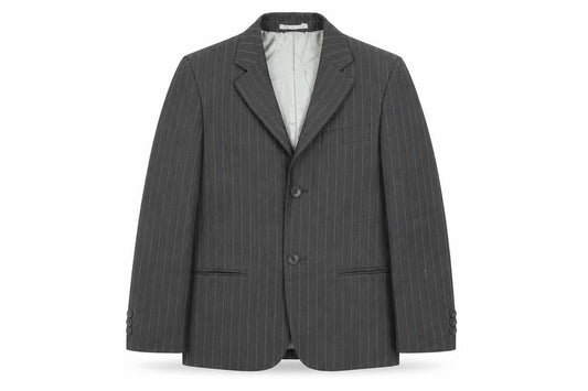 Device Womens Grey Striped Polyester Jacket Blazer Size 10