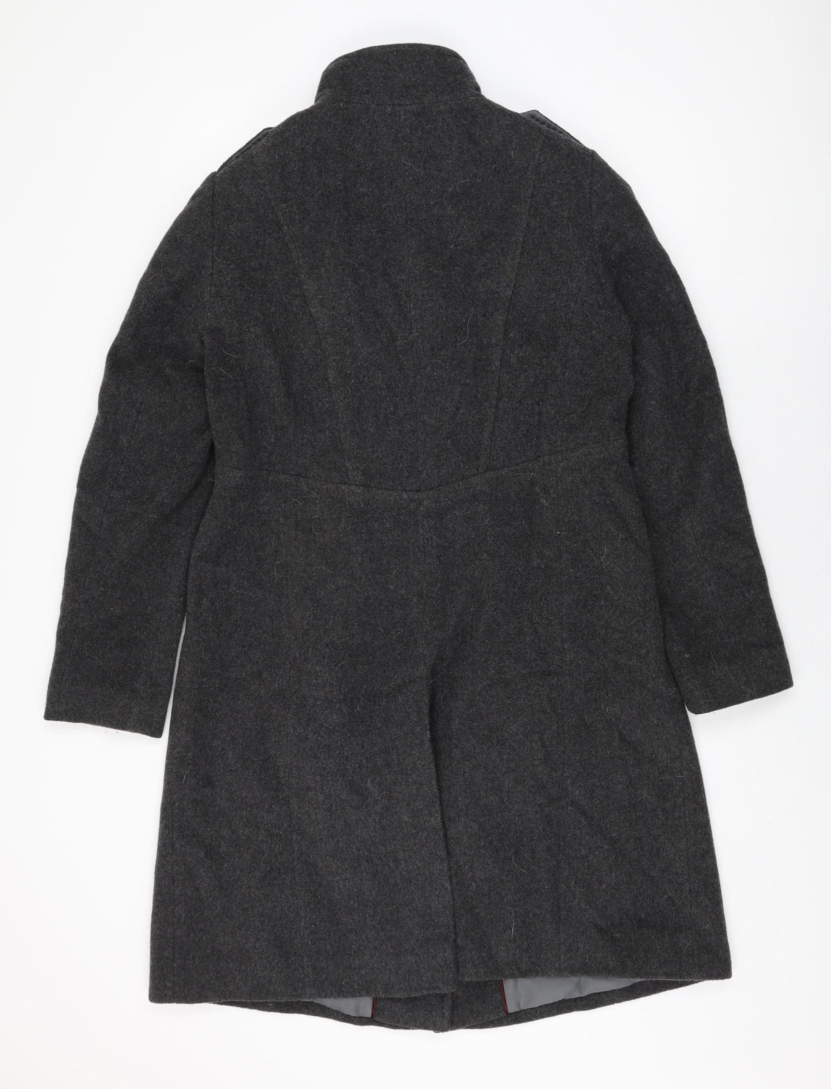 Marks & Spencer Womens Grey Overcoat Coat Size 10 Button