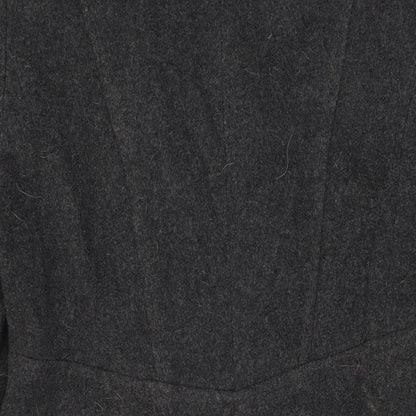 Marks & Spencer Womens Grey Overcoat Coat Size 10 Button