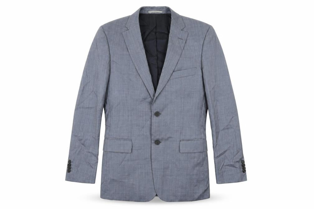 Guabello Mens Blue Wool Jacket Suit Jacket Size 48 Regular
