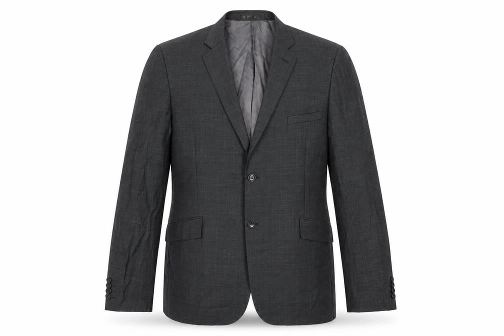 Fellini Mens Grey Polyester Jacket Suit Jacket Size 48 Regular