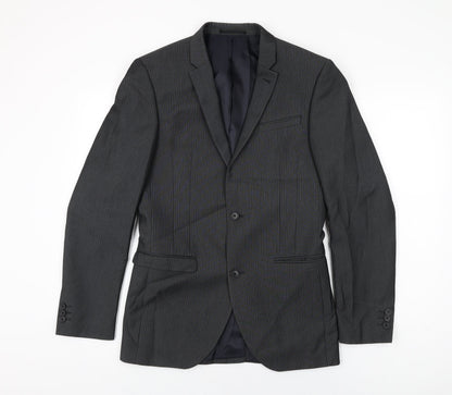 Next Mens Grey Polyester Jacket Suit Jacket Size 38 Regular