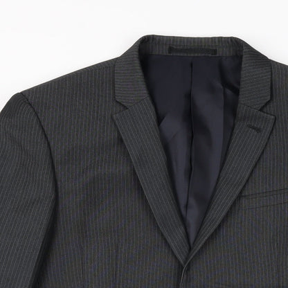 Next Mens Grey Polyester Jacket Suit Jacket Size 38 Regular