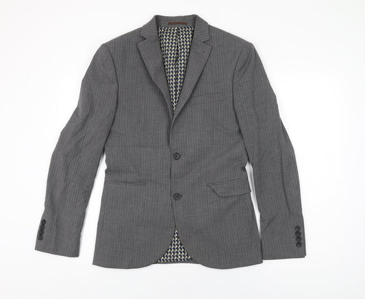 NEXT Mens Grey Polyester Jacket Suit Jacket Size 36 Regular
