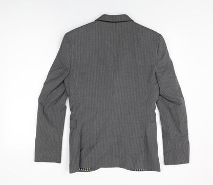 Next Mens Grey Polyester Jacket Suit Jacket Size 36 Regular