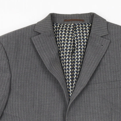 Next Mens Grey Polyester Jacket Suit Jacket Size 36 Regular