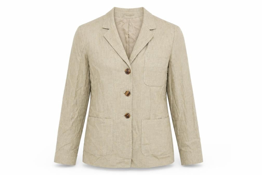 Classics Womens Beige Jacket Size 12 Button