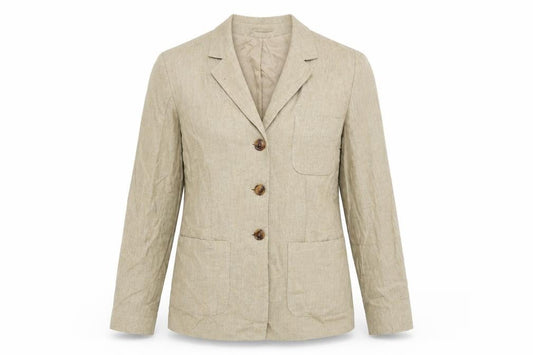 Classics Womens Beige Jacket Size 12 Button
