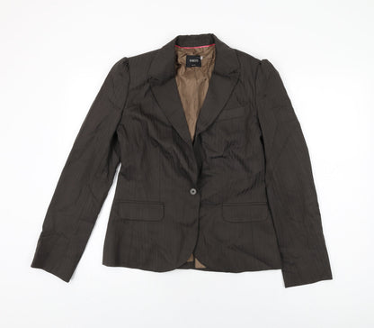 Oasis Womens Brown Wool Jacket Blazer Size 12