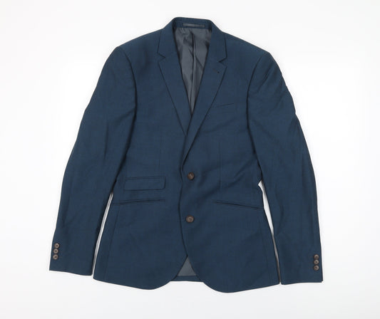 NEXT Mens Blue Polyester Jacket Suit Jacket Size 36 Regular