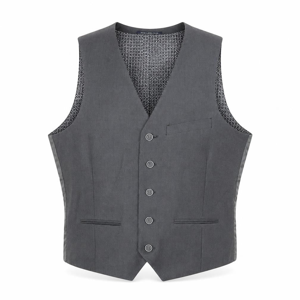 Sawyers & Hendricks Mens Grey Polyester Jacket Suit Waistcoat Size 40 Regular