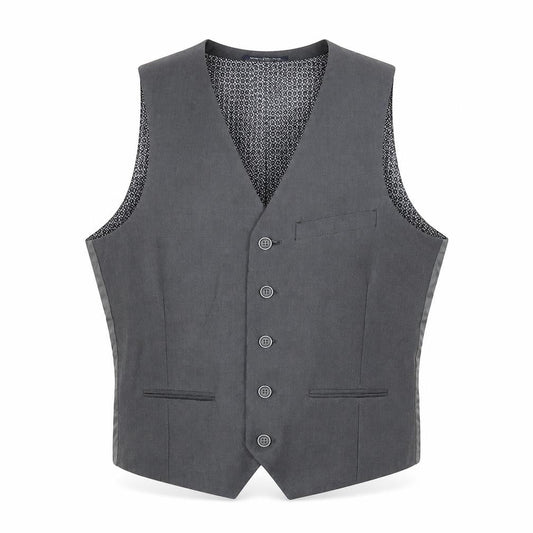 Sawyers & Hendricks Mens Grey Polyester Jacket Suit Waistcoat Size 40 Regular