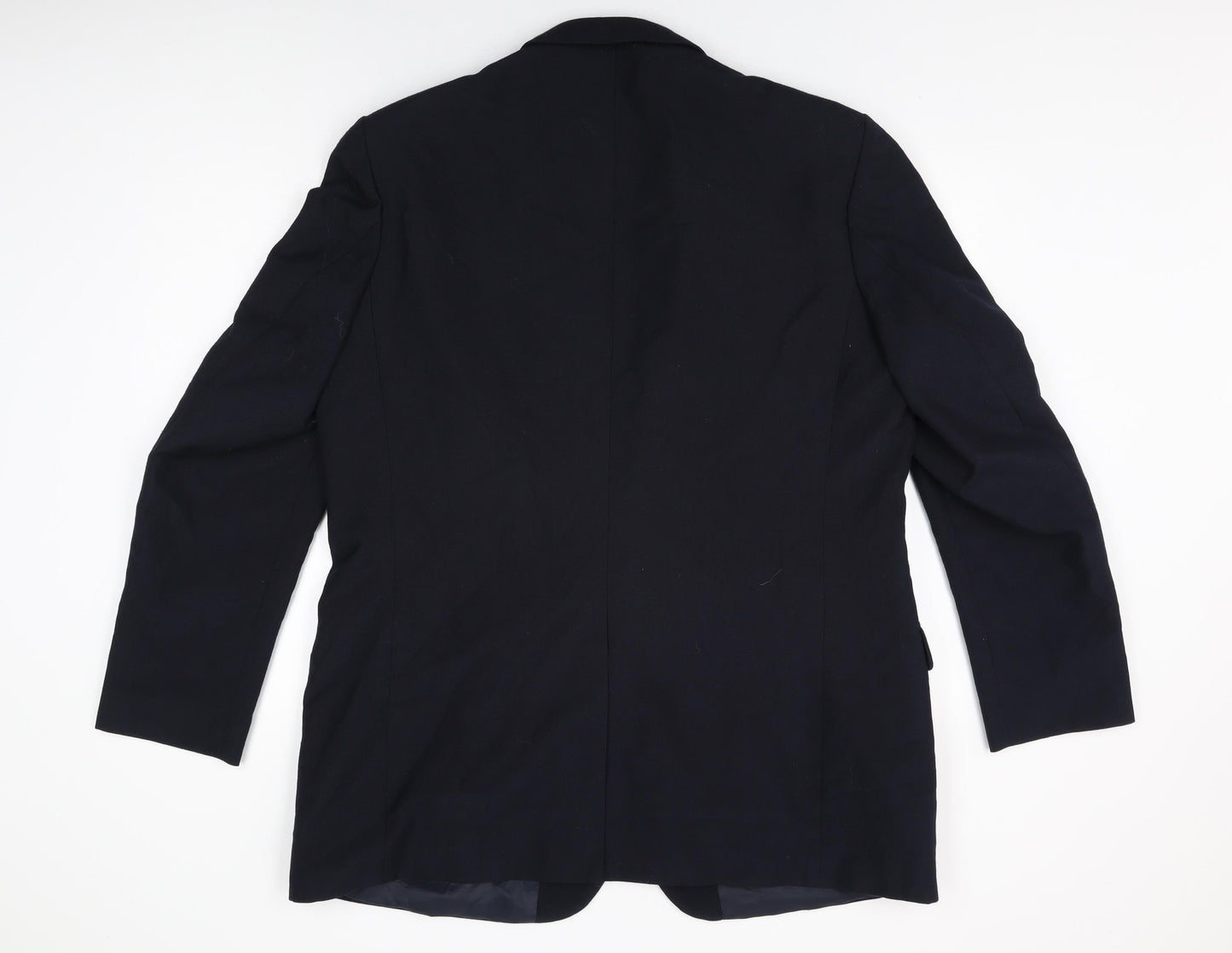St Michael Mens Blue Polyester Jacket Suit Jacket Size 46 Regular