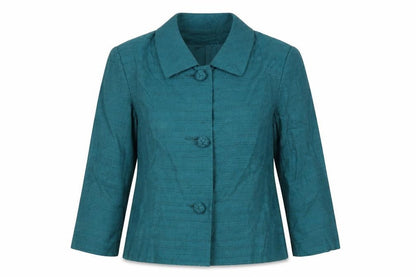 Cresta Couture Womens Green Jacket Size 14 Button