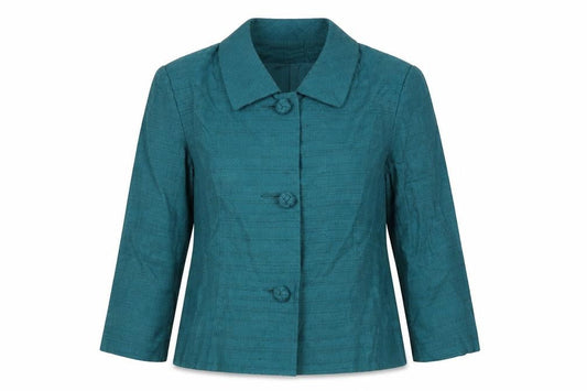 Cresta Couture Womens Green Jacket Size 14 Button