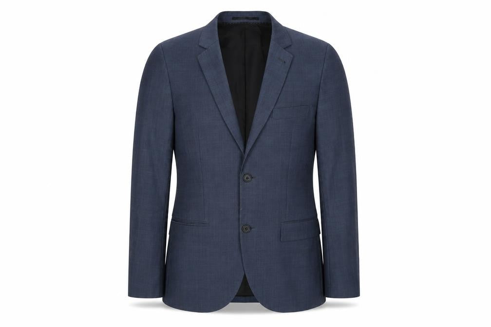 Topman Mens Blue Wool Jacket Suit Jacket Size 36 Regular